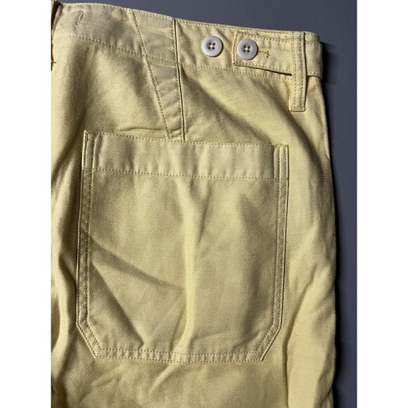 Madewell Pants Womens 32 Yellow Fatigue Utility Cotton Button Fly Workwear L8059 - Picture 7 of 16